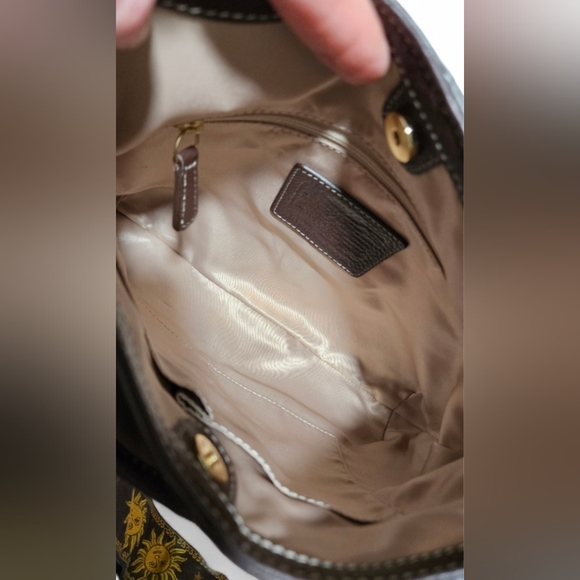 Coach Penelope Chocolate Brown Crossbody Bag w/Wristlet & Guitar Strap - Picture 5 of 12